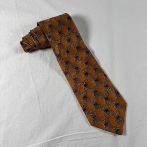 Omaggio by Robert Talbott Men's Gold Wheat Sheaf Silk Necktie Design‎ 20574